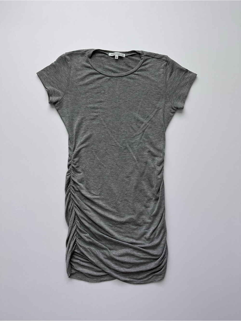 ANTISTAR Ruched Dress - Gray